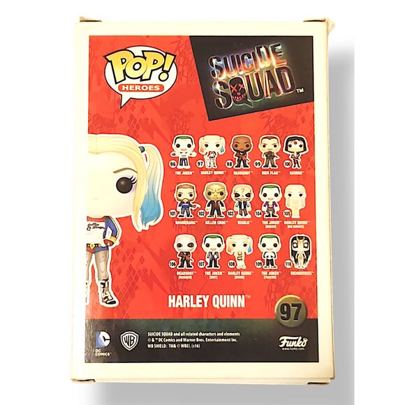 Funko POP! DC Heroes Squad Harley Quinn #97 with POP Protector - Picture 6 of 6